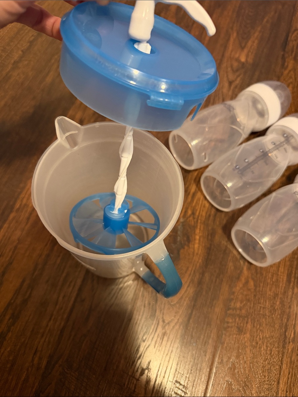 3 Playtex Baby Bottles with Drop-In Liners + Dr. Brown’s Formula Mixing Pitcher - Picture 8 of 14
